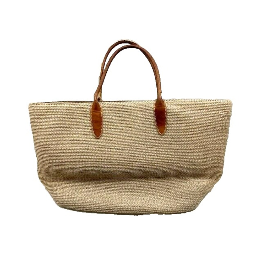 Talbots Metallic Gold Tone Woven Look Tote Bag Double Handle Purse